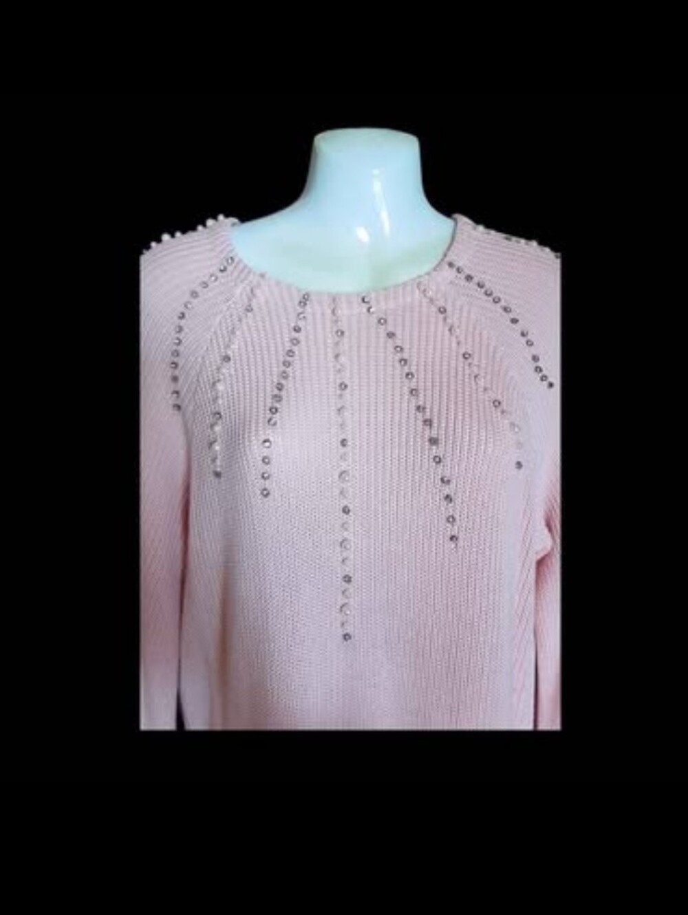 Laura Plus Pink Embellished Ribbed Sweater - Picture 3 of 5